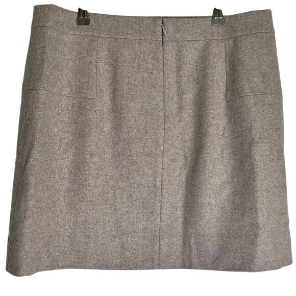 J. Crew Factory Double Serge Wool Blend Pencil Mini Skirt Women's 12 Stone NWT - Picture 3 of 6